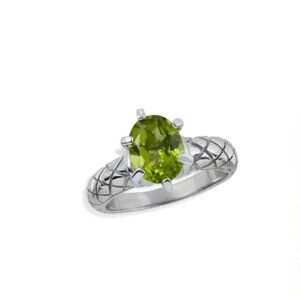 Sterling Silver Peridot Ring SAVVY CIE JEWELS Size 7